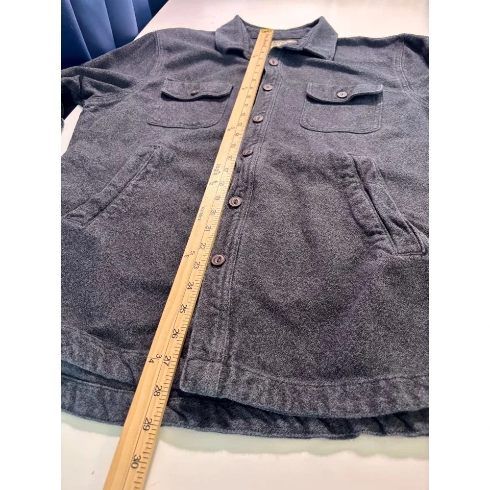 Grayers Shirt Jacket Mens XL Gray Cotton Flannel Shacket Outdoor Heritage Rugged